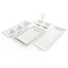 Eurofirany, patera dekoracyjna, Olivia, 26-16-2 cm, biały