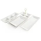 Eurofirany, patera dekoracyjna, Olivia, 31-19-2 cm, biały