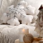 Eurofirany, poszewka świąteczna, 38-38 cm, kremowy