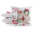 Eurofirany, poszewka świąteczna, 45-45 cm, biały