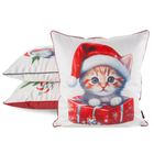 Eurofirany, poszewka świąteczna, 45-45 cm, biały