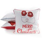 Eurofirany, poszewka świąteczna, 45-45 cm, biały