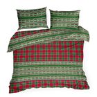 Eurofirany, świąteczny komplet pościeli, Aurora, 160-200 cm, zielony