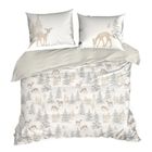 Eurofirany, świąteczny komplet pościeli, Fawn, 140-200 cm, biały