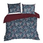 Eurofirany, świąteczny komplet pościeli, Kristy, 140-200 cm, granatowy