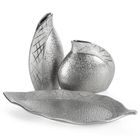 Eurofirany, wazon dekoracyjny, Alira, 15-8-26 cm, srebrny