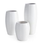 Eurofirany, wazon dekoracyjny, Aria, 15-15-26 cm, biały