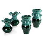 Eurofirany, wazon dekoracyjny, Dina, 22-25 cm, zielony