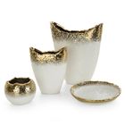 Eurofirany, wazon dekoracyjny, Serin, 30-9-35 cm, biały