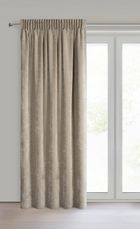 Eurofirany, zasłona gotowa, Nilo, na taśmie, 140-270 cm, ciemnobeżowy