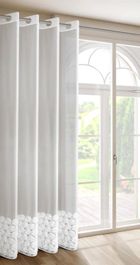 Eurofirany, zasłona gotowa, Roses, 140-250 cm, biały