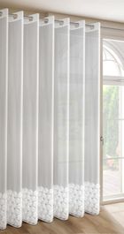 Eurofirany, zasłona gotowa, Roses, 350-250 cm, biały