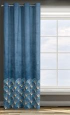 Eurofirany, zasłona zaciemniająca gotowa, d91, Gina, 140-250 cm, granatowy