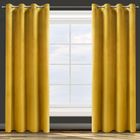 Eurofirany, zasłona zaciemniająca gotowa, D91 Rosa, 140-250 cm, musztardowy