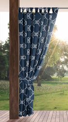 Eurofirany, zasłona zaciemniająca gotowa, Garden, na szelkach, 155-200 cm, granatowy