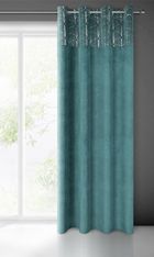 Eurofirany, zasłona zaciemniająca gotowa, Lindi, 140-250 cm, turkusowy