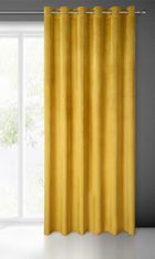 Eurofirany, zasłona zaciemniająca gotowa, Melanie, 215-250 cm, musztardowy