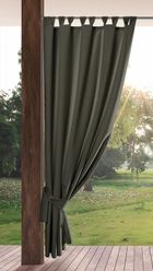 Eurofirany, zasłona zaciemniająca gotowa, na szelkach, Garden, 155-220 cm, grafitowy