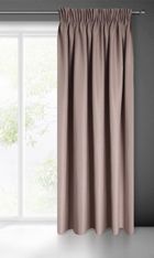 Eurofirany, zasłona zaciemniająca gotowa, na taśmie, Aggie, 140-270 cm, pudrowy