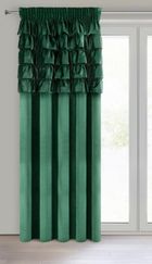 Eurofirany, zasłona zaciemniająca gotowa, na taśmie, Aura, 140-270 cm, ciemnozielony
