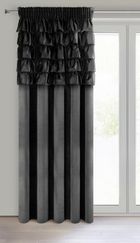 Eurofirany, zasłona zaciemniająca gotowa, na taśmie, Aura, 140-270 cm, czarny