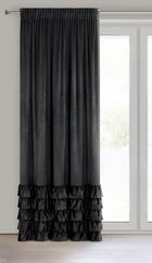 Eurofirany, zasłona zaciemniająca gotowa, na taśmie, Dani, 140-270 cm, czarny