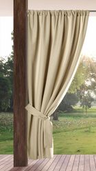 Eurofirany, zasłona zaciemniająca gotowa, na taśmie, Garden, 155-200 cm, beżowy