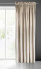 Eurofirany, zasłona zaciemniająca gotowa, na taśmie, Melanie, 140-270 cm, beżowy