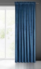 Eurofirany, zasłona zaciemniająca gotowa, na taśmie, Melanie, 140-270 cm, granatowy