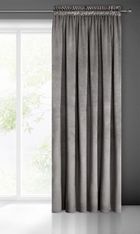 Eurofirany, zasłona zaciemniająca gotowa, na taśmie, Pierre, 140-300 cm, stalowy