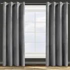 Eurofirany, zasłona zaciemniająca gotowa, Rosa, 140-250 cm, stalowy