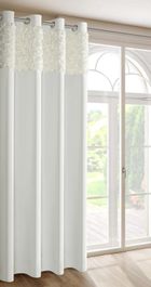 Eurofirany, zasłona zaciemniająca gotowa, Roses, na taśmie, 140-250 cm, kremowy