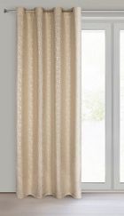 Eurofirany, zasłona zaciemniająca gotowa, Semi, 140-250 cm, ciemnobeżowy