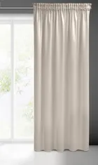 Eurofirany, zasłona zaciemniająca gotowa, Sibel, na taśmie, 140-270 cm, beżowy