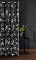 Eurofirany, zasłona zaciemniająca gotowa, stella, 140-250 cm, czarny