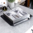 Excellent Electrics, podgrzewacz elektryczny do potraw, stalowy, 2 wkłady