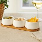 Excellent Houseware, Aperio, zestaw porcelanowych miseczek na dipyba,busowa taca, 200 ml, 3 szt.