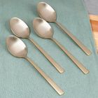 Excellent Houseware, łyżeczki do herbaty, stalowe, złote, 4 szt.