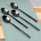 Excellent Houseware, łyżeczki koktajlowe, stalowe, czarne, 4 szt.