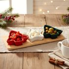 Excellent Houseware, miseczki na przekąski, na tacy, porcelanowe, 4 elementy