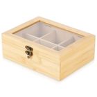 Excellent Houseware, pojemnik na herbatę, drewniany, 21-16-7,5 cm