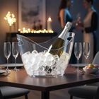 Excellent Houseware, wiaderko do lodu, plastikowe, przezroczyste, 4l