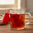 Excellent Houseware, zaparzacz do herbaty, silikonowy, czerwony