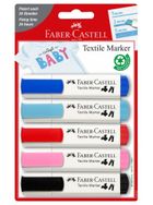 Faber-Castell, Baby-Shower, markery do tkanin, 5 szt.
