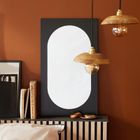 Factory, Moka, lustro owalne z pogrubioną ramą, 43-73 cm