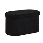 Factory, Moka, składana owalna ławka z tkaniny bouclé, 72-39 cm