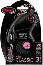 Flexi New Classic, smycz taśmowa, rozmiar XS, 3m, czarna