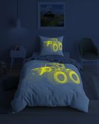 Fluo, komplet pościeli młodzieżowej, 160-200 cm + 70-80 cm, traktor