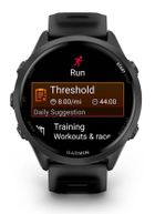 Garmin, Forerunner 570 AMOLED, zegarek, 47 mm, czarny