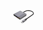 Gembird, adapter wieloportowy, USB-C, 3w1, USB, HDMI, USB-C, szary